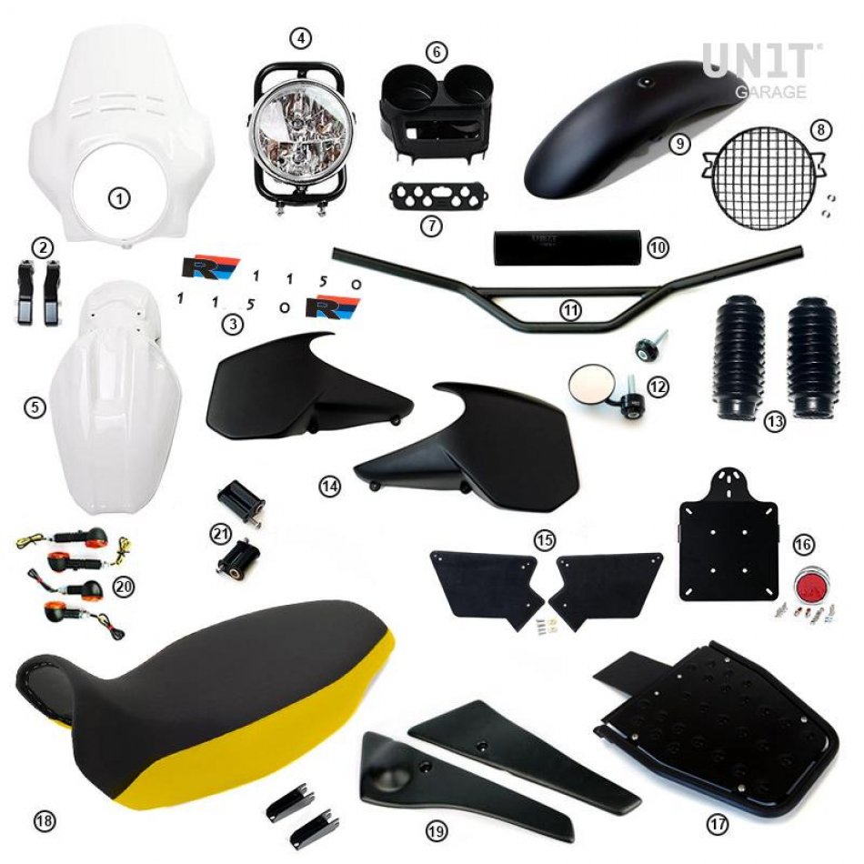 Kit R1150R PRO con paneles laterales de depósito (Alpine White)