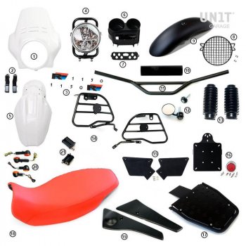 R1150R PRO Kit con laterales de depósito en tubo (Alpine White)