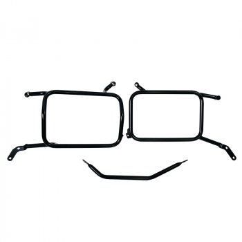 Marcos de alforjas Moto Guzzi V85 TT (2024 en adelante) Aluminio Negro